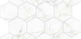 3 In. X 3 In. Mosaic Core White Polished Porcelain - Hexagon Wall & Floor Tile (5.49 Sqft/Case) - BUILDMYPLACE