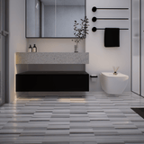 3 in. x 6 in. Fluid Polished Marble Floor and Wall Tile - BUILDMYPLACE