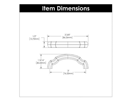 3 inch Drawer Pull Center to Center - Hickory Hardware - BUILDMYPLACE