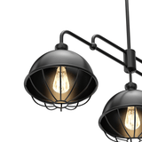 3 - Light Island Pendant Light Fixture, Black Finish, E26 Base - BUILDMYPLACE