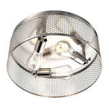 3 - Lights Cage Style Flush Mount Fixture, Drum Shape, E26 Base, UL Listed, 3 Years Warranty - BUILDMYPLACE