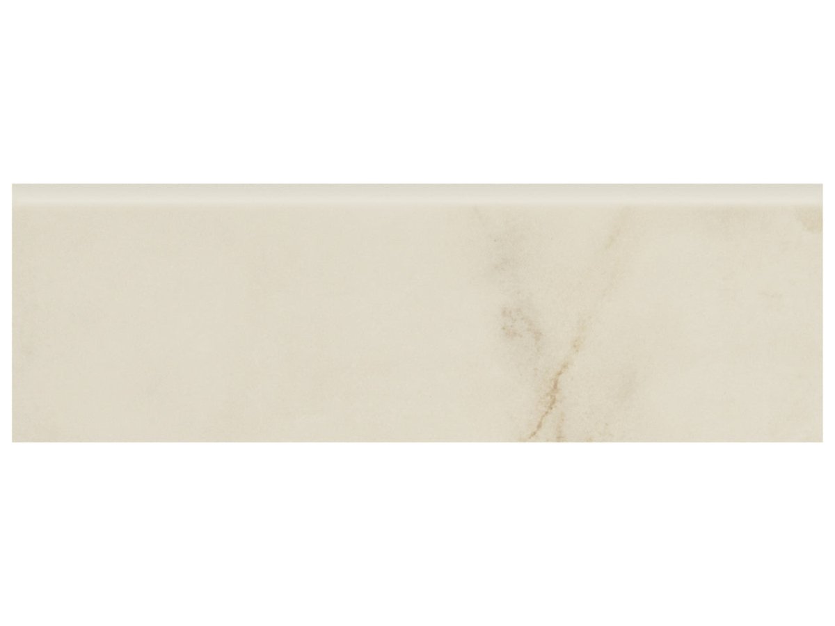 3 X 10 In Bellina Cream Matte Glazed Ceramic Bullnose - BUILDMYPLACE