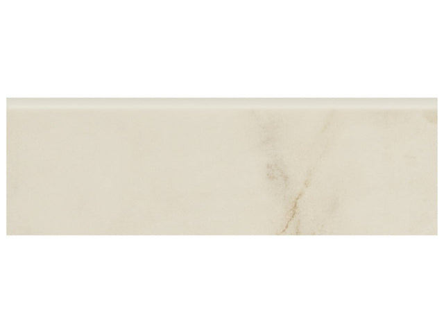 3 X 10 In Bellina Cream Matte Glazed Ceramic Bullnose - BUILDMYPLACE