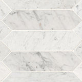 3" X 12" Carrara White Picket Tile Honed Mosaic Wall Tile (8.9SQ FT/CTN) - BUILDMYPLACE