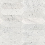 3" X 12" Carrara White Picket Tile Honed Mosaic Wall Tile (8.9SQ FT/CTN) - BUILDMYPLACE