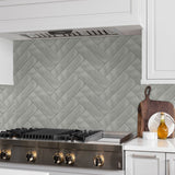 3 X 12 In Artisan Element Mist Dark Colors Glass Tile - BUILDMYPLACE