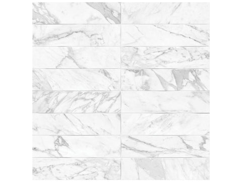 3 X 12 In Artisan Raffino Bianco Vita Matte Pressed Glazed Ceramic