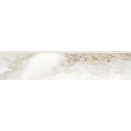 3 X 12 In La Marca Calacatta Honed Glazed Porcelain Bullnose - BUILDMYPLACE