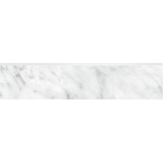 3 X 12 In La Marca Carrara Polished Glazed Porcelain Bullnose - BUILDMYPLACE