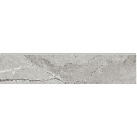 3 X 12 In La Marca Paradiso Argento Polished Glazed Porcelain Bullnose