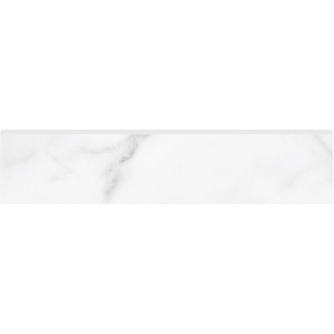 3 x 12 in La Marca Statuario Nuovo Polished Glazed Porcelain Bullnose