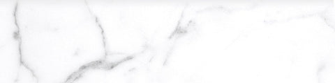 3 X 12 In Mayfair Statuario Venato Polished Glazed Porcelain Bullnose