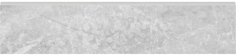 3 X 12 In Plata Perla Grigia Matte Glazed Porcelain Bullnose