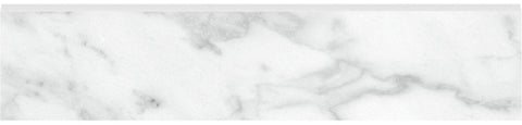 3 X 12 In Plata Polished Carrara Abisso Glazed Porcelain Bullnose