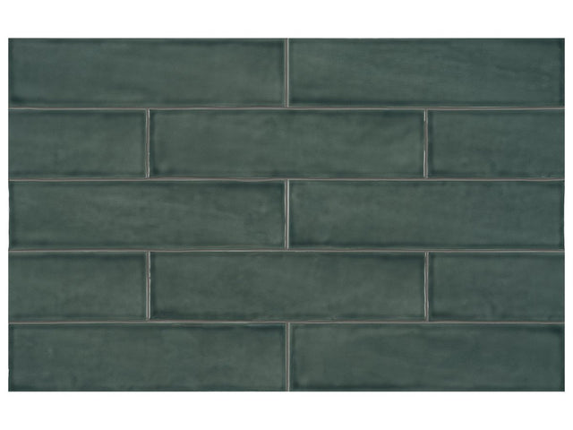 3 x 12 in Teramoda Emerald Glossy Pressed Glazed Ceramic Tile - BUILDMYPLACE