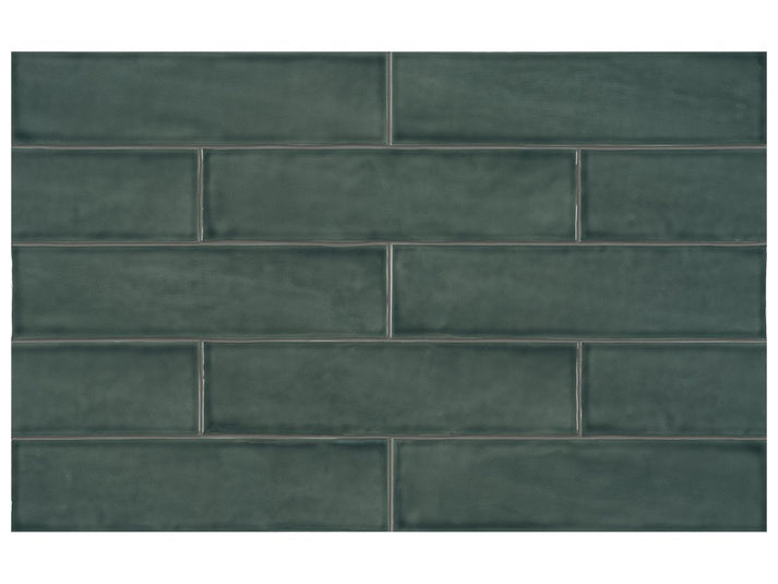 3 x 12 in Teramoda Emerald Glossy Pressed Glazed Ceramic Tile