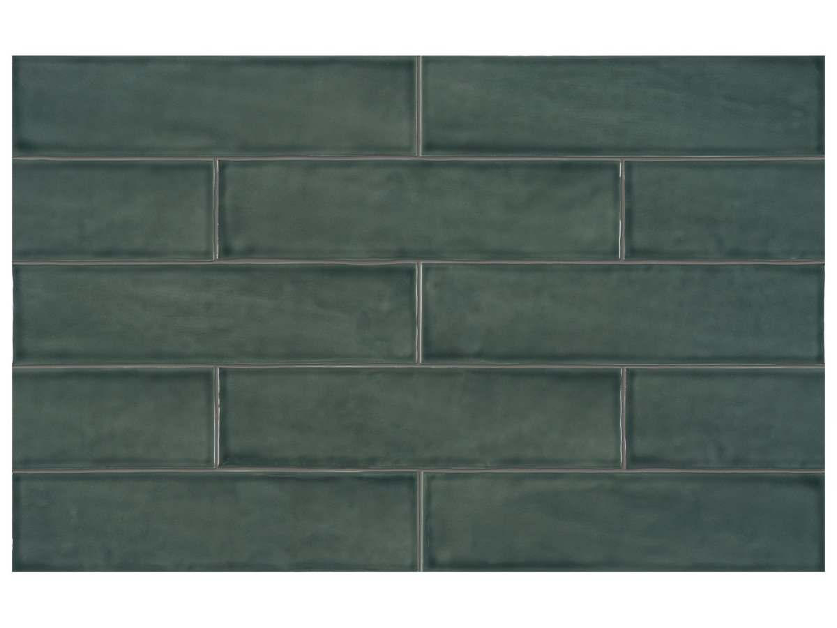 3 x 12 in Teramoda Emerald Glossy Pressed Glazed Ceramic Tile - BUILDMYPLACE