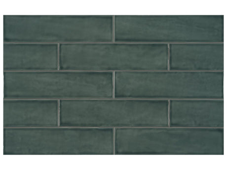 3 x 12 in Teramoda Emerald Glossy Pressed Glazed Ceramic Tile - BUILDMYPLACE