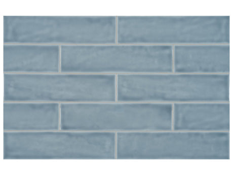 3 x 12 in Teramoda Sky Glossy Pressed Glazed Ceramic Tile - BUILDMYPLACE