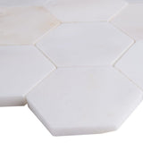 3" X 3" Hexagon Greecian White Polished Mosaic Tile (10.6SQ FT/CTN) - BUILDMYPLACE