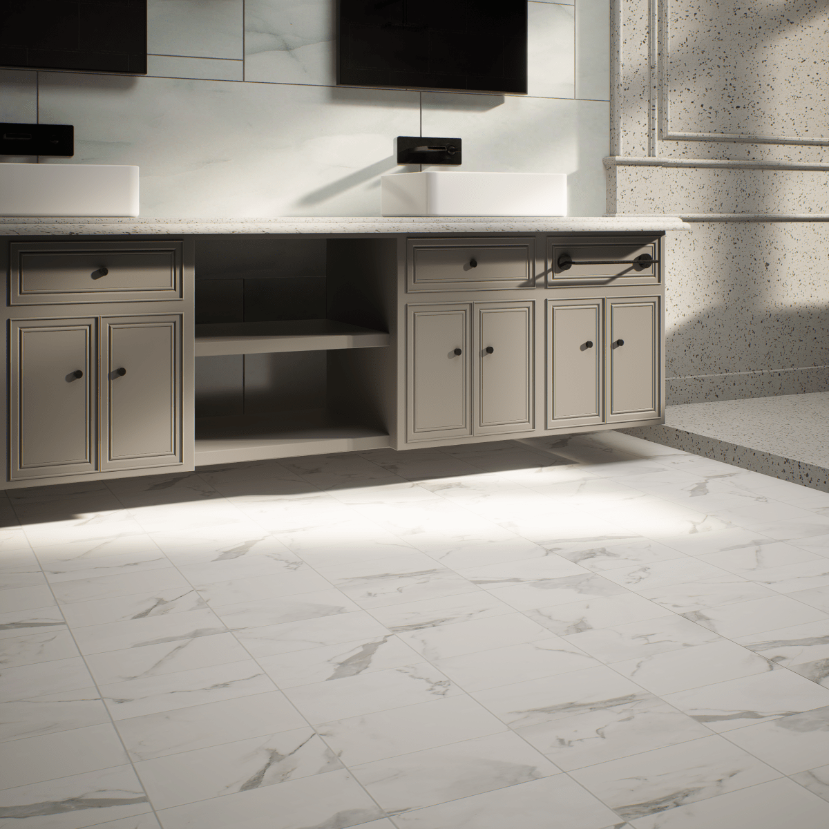 3 X 6 In Classic Calacatta Matte Pressed Glazed Ceramic - BUILDMYPLACE