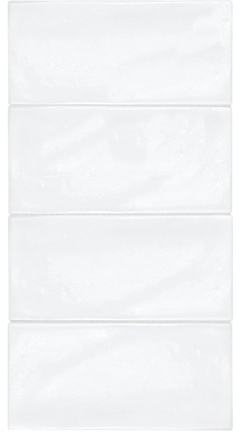 3 X 6 In Marlow Cloud Glossy Pressed Glazed Ceramic