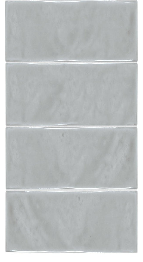 3 X 6 In Marlow Smoke Glossy Pressed Glazed Ceramic