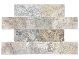 3 X 6 In Silver Ash Tumbled Travertine Field Tile - BUILDMYPLACE