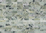 3 X 9 in. Emerald Green Honed Tumbled Marble Tile - BUILDMYPLACE