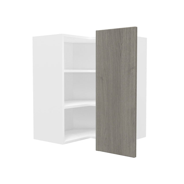 30 High Square Corner Wall Cabinet | Matrix Silver | 24"W x 30"H x 12"D - BUILDMYPLACE