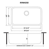 30 - inch Undermount 16 Gauge Stainless Steel Kitchen Sink Single Bowl - BUILDMYPLACE