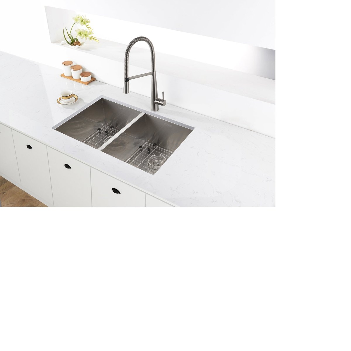 30 - inch Undermount 50/50 Double Bowl Zero Radius 16 Gauge Stainless Steel Kitchen Sink - BUILDMYPLACE