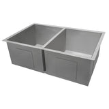 30 - inch Undermount 50/50 Double Bowl Zero Radius 16 Gauge Stainless Steel Kitchen Sink - BUILDMYPLACE