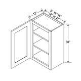 30 inch Wall Cabinet - 12W x 30H x 12D - Aria Shaker Espresso - RTA - BUILDMYPLACE