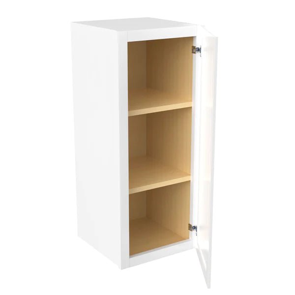 30 inch Wall Cabinet - 12W x 30H x 12D - Aria White Shaker - BUILDMYPLACE