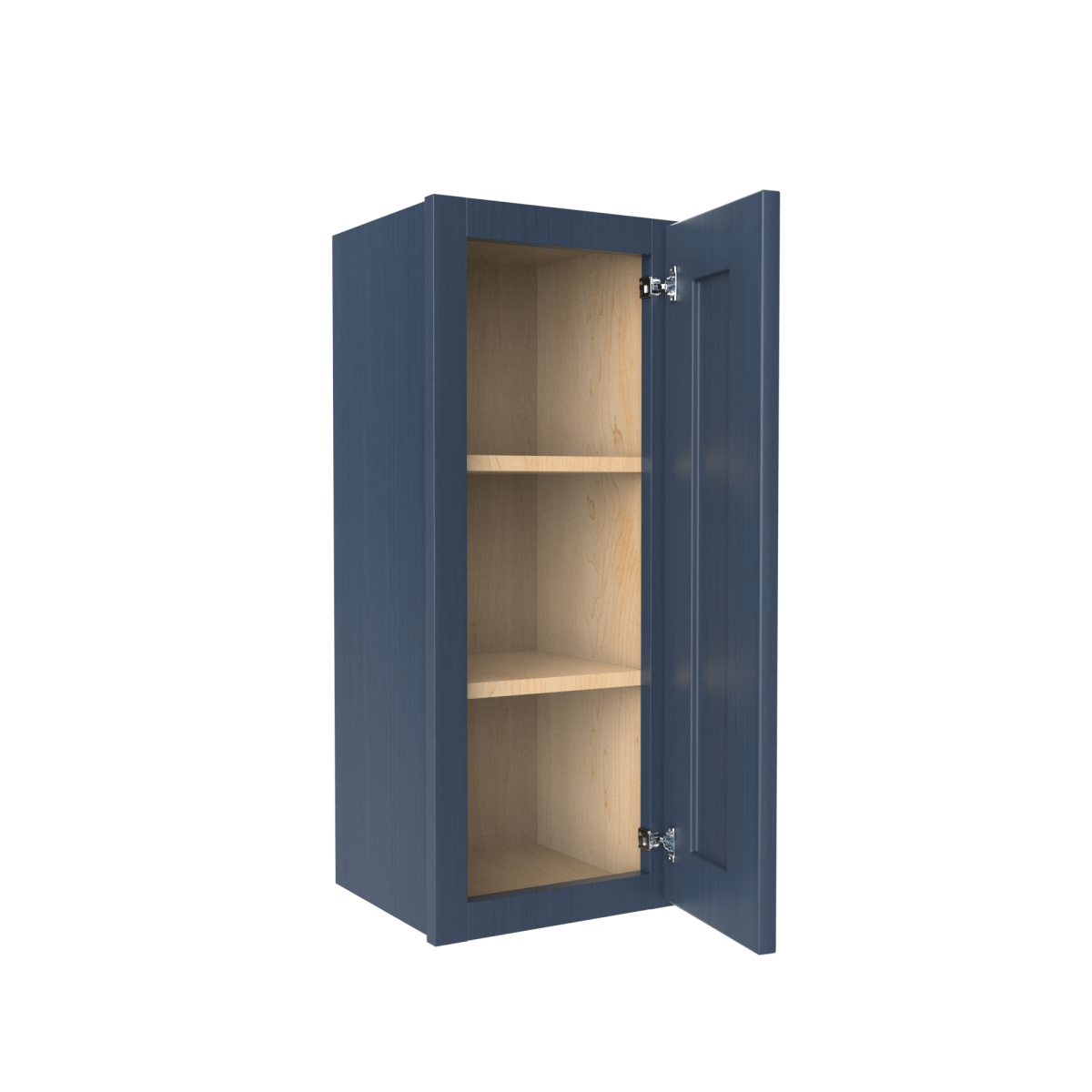 30 inch Wall Cabinet - 12W x 30H x 12D - Blue Shaker Cabinet - BUILDMYPLACE