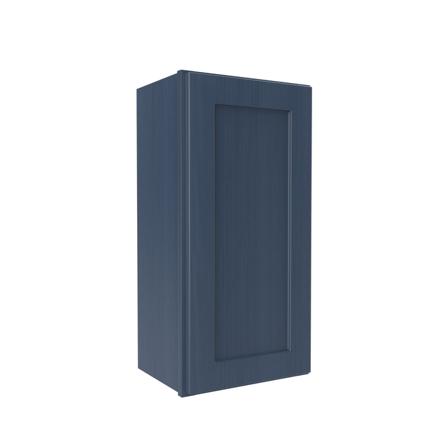 30 inch Wall Cabinet - 15W x 30H x 12D - Blue Shaker Cabinet - BUILDMYPLACE