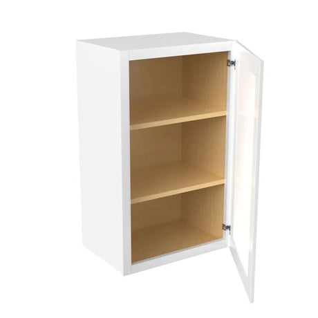 30 inch Wall Cabinet - 18W x 30H x 12D - Aria White Shaker - BUILDMYPLACE