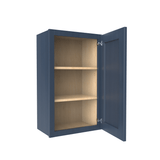 30 inch Wall Cabinet - 18W x 30H x 12D - Blue Shaker Cabinet - RTA - BUILDMYPLACE