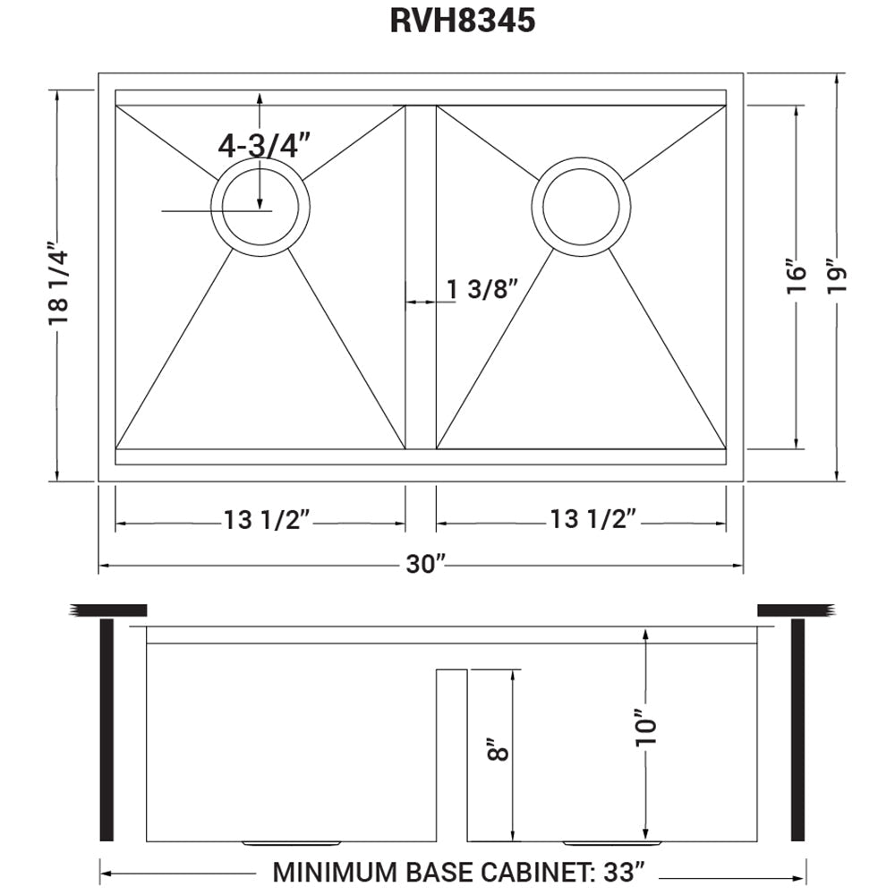 30 - inch Workstation Ledge 50/50 Double Bowl Undermount 16 Gauge Stainless Steel Kitchen Sink - BUILDMYPLACE