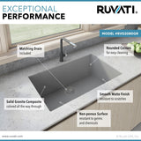 30 x 18 inch Granite Composite Undermount Single Bowl Kitchen Sink - BUILDMYPLACE