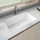 30 x 18 inch Granite Composite Undermount Single Bowl Kitchen Sink - BUILDMYPLACE