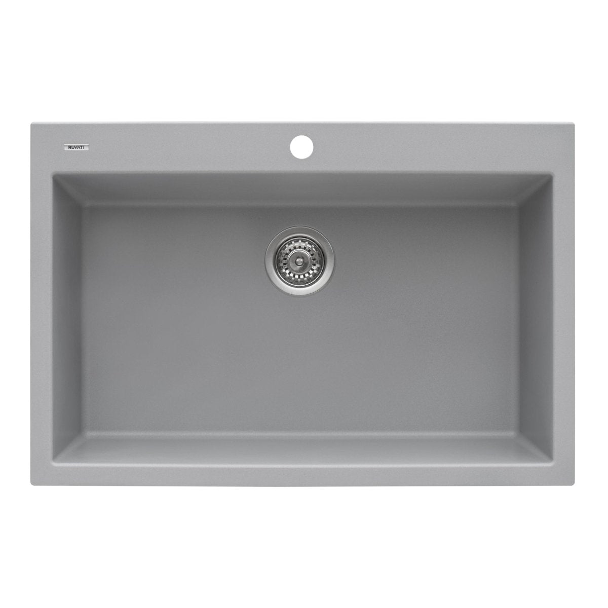 30 x 20 inch Drop - in Topmount Granite Composite Single Bowl Kitchen Sink - BUILDMYPLACE