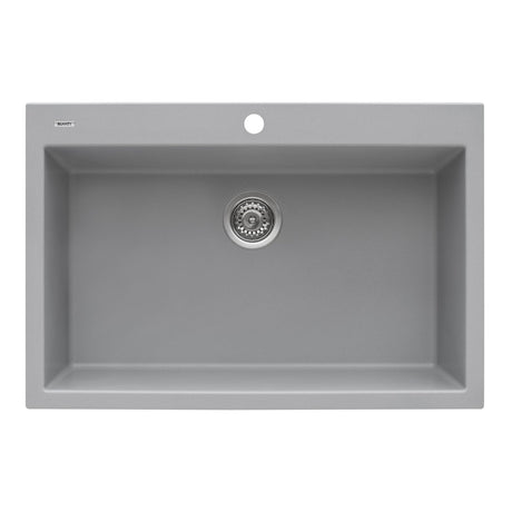 30 x 20 inch Drop - in Topmount Granite Composite Single Bowl Kitchen Sink - BUILDMYPLACE