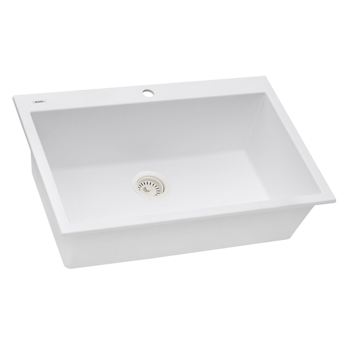 30 x 20 inch Drop - in Topmount Granite Composite Single Bowl Kitchen Sink - BUILDMYPLACE