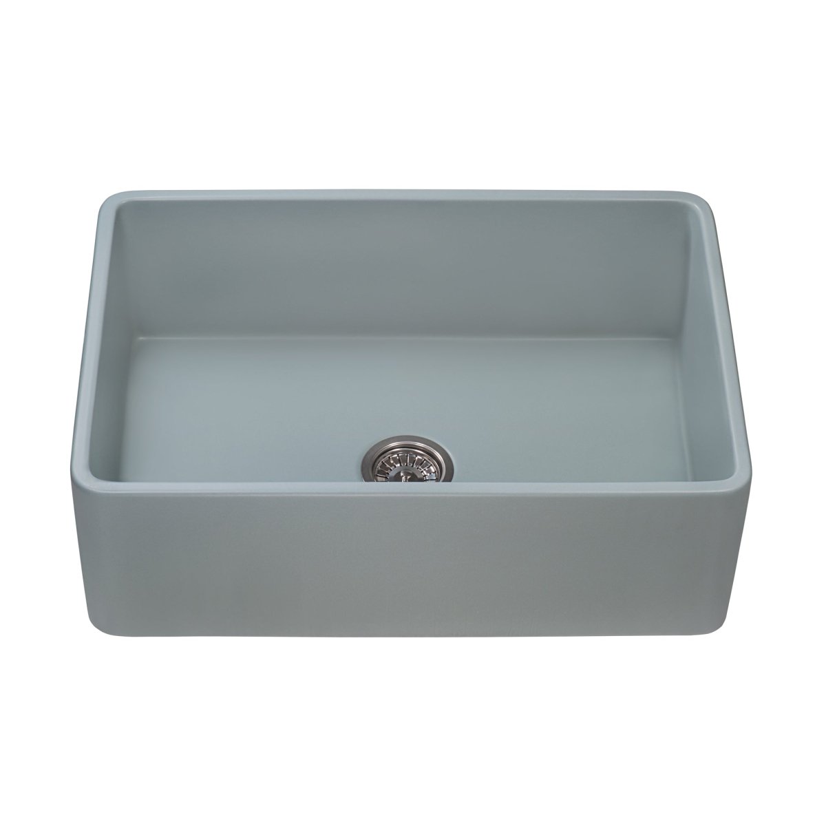 30 x 20 inch Fireclay Reversible Farmhouse Apron - Front Kitchen Sink Single Bowl - BUILDMYPLACE