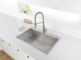 30 x 22 inch Drop - in Tight Radius Topmount 16 Gauge Stainless Steel Kitchen Sink Single Bowl - BUILDMYPLACE