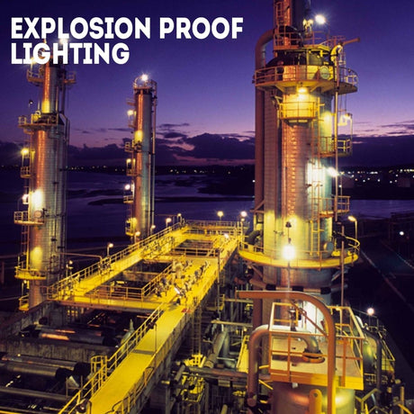 300 Watt LED Explosion Proof Lighting, A Series, Dimmable, 5000K, 42000LM, AC100 - 277V, IP66, Ideal for Oil & Gas Refineries, Drilling Rigs, Petrochemical Facilities - BUILDMYPLACE