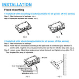 30W LED Flood Light - 100W Equivalent - Flood Mount - 3750 Lumens - 5700K Bronze Finish Exterior Security Lights - BUILDMYPLACE