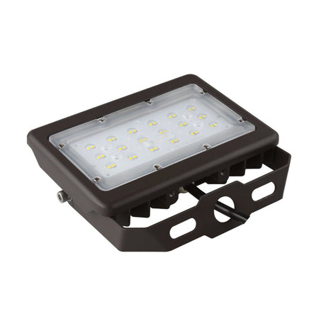 30W LED Flood Light - 100W Equivalent - Flood Mount - 3750 Lumens - 5700K Bronze Finish Exterior Security Lights - BUILDMYPLACE